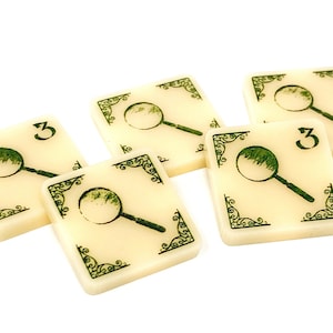 5 x Clue  tokens (double sided) for Arkham Horror LCG