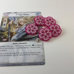 L5R Legend of the Five Rings Acrylic fate tokens image 5