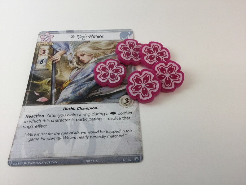 L5R Legend of the Five Rings Acrylic fate tokens image 5