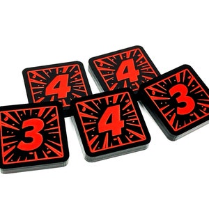 5 x 3/4 schadefiche (dubbelzijdig) voor Marvel Champions LCG