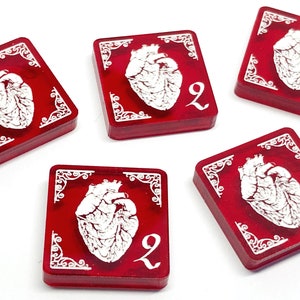 5 x gezondheidstokens (dubbelzijdig) voor Arkham Horror LCG