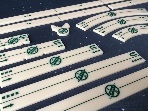 Mandalorian Crest acrylic maneuver template set X-Wing Miniatures 2.0 compatible