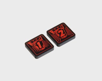 Alert Level Threat 1/2 Tokens for Marvel Champions LCG, Double Sided