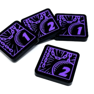 4 x tokens Absorbing Man Delay (dupla face) para Marvel Champions LCG,