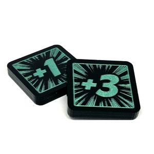 2 x Hela Stat Tokens (doppelseitig) für Marvel Champions LKG