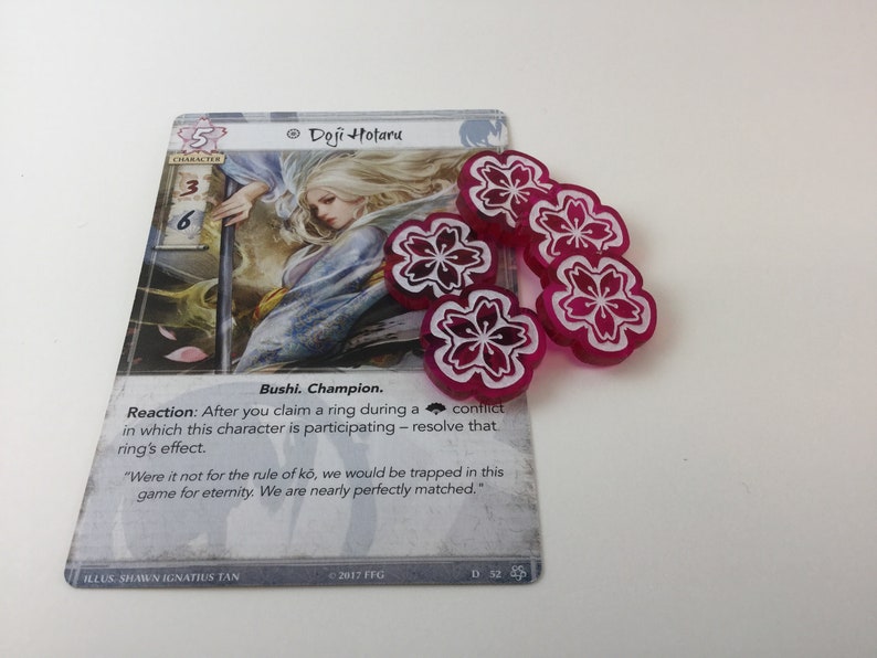 L5R Legend of the Five Rings Acrylic fate tokens image 4