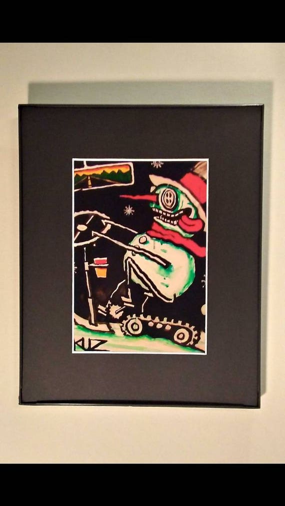 Winter Welcome new Snowman Wall Print