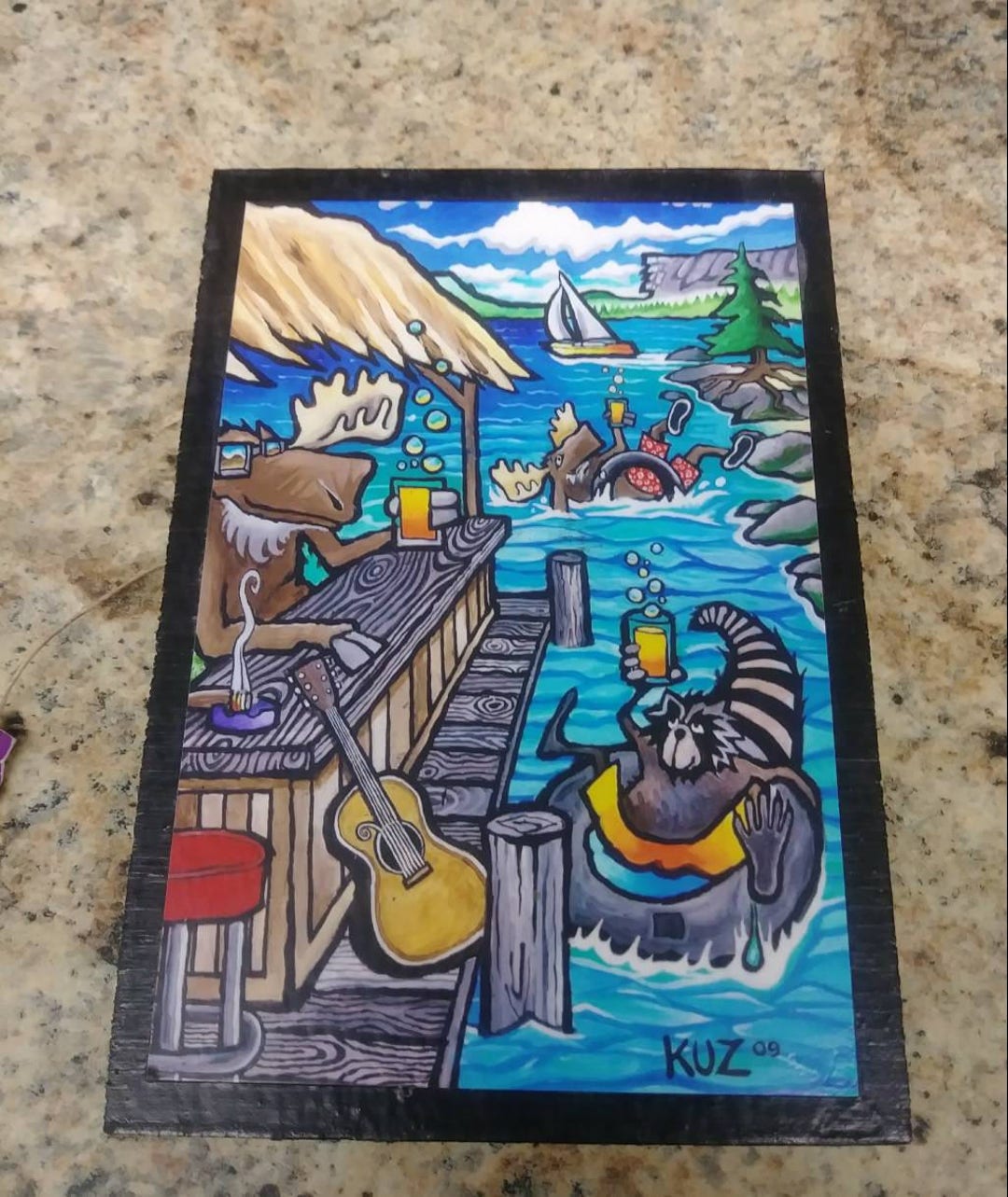 Wood Print Panel Wood Panel Print Panel Moose Art Etsy UK