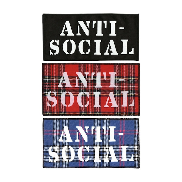 Anti Social Patch - Overlocked Patch - 1977 Punk Patch - Seditionaries - London British Punk - GSTQ - Sid Vicious - Tartan