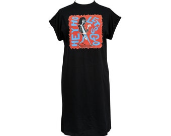 Femme Punk High Neck T-Shirt Robe American Punk