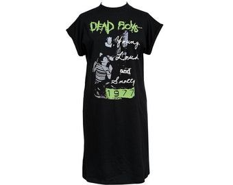 Dead Boys Womens Punk High Neck T-Shirt Dress American Punk 1977