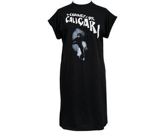 Dr Caligari Womens Horror High Neck T-Shirt Dress Halloween
