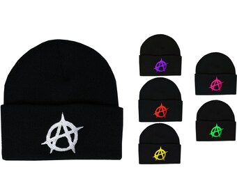 CHAOS SEDITIONARIES EMBROIDERED BEANIE HAT WINTER SKULL ORIGINAL PUNK ROCK 1977