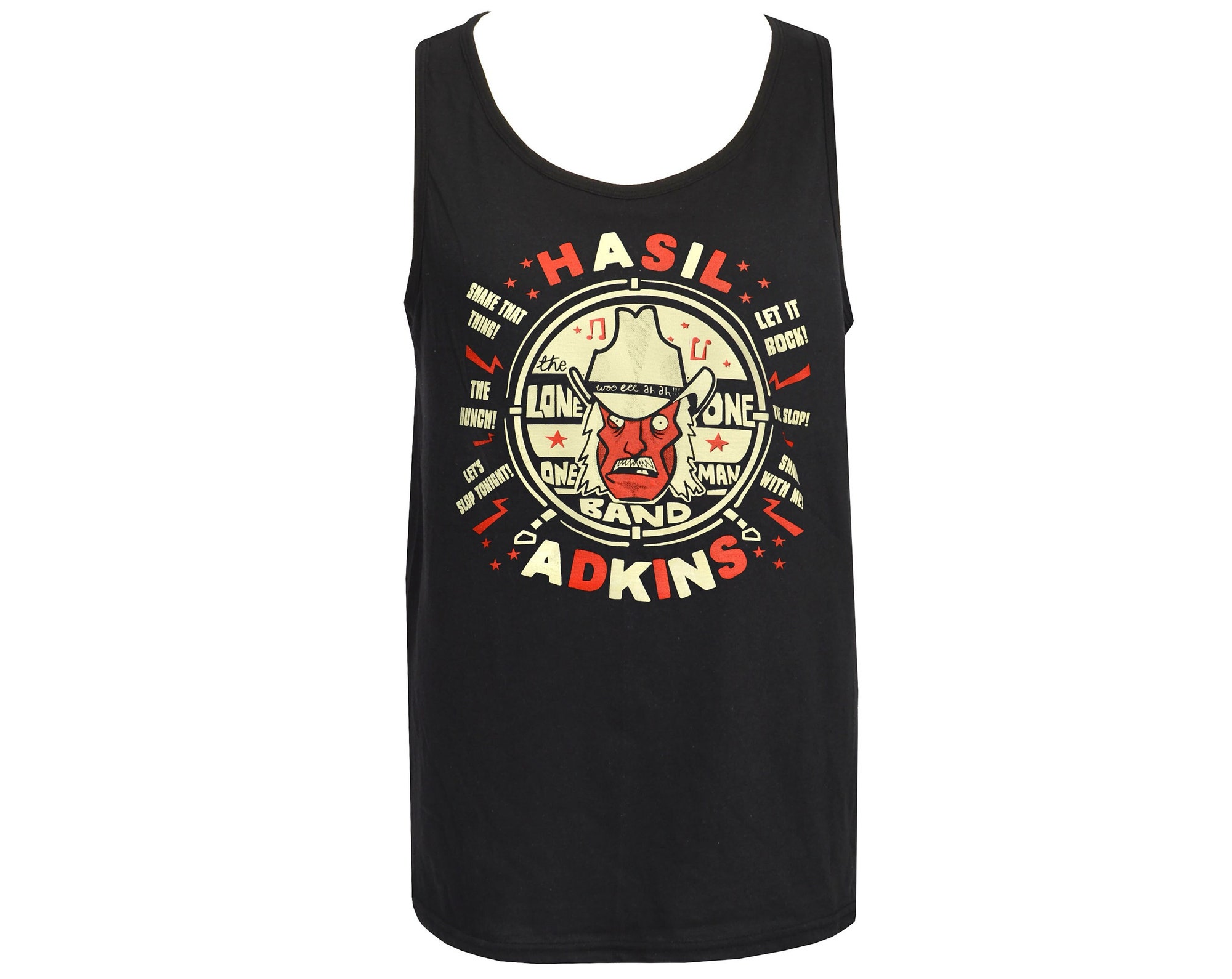 Hasil Adkins Mens Tank Top Rock & Roll Country Blues One Man Band