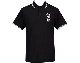 Walt Jabsco Mens Tipped Polo Shirt Two Tone Records Oi Ska Skinhead Reggae Dub