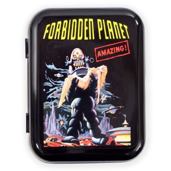 Forbidden Planet Hinged Tin Robby Robot Anne Francis Vintage Sci-fi Mints Tobacco