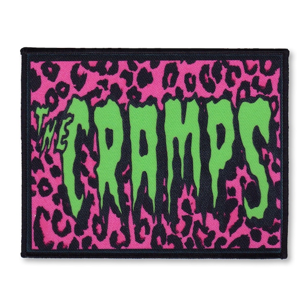 The Cramps Psychobilly Sew-on Patch Garage Punk Pink Leopard Horror