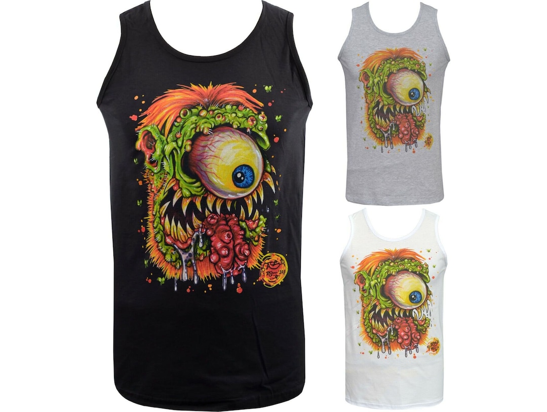 Mens Horror Tank Top Drag Slob Monster Lowbrow Gross Johnny Ace Weirdo