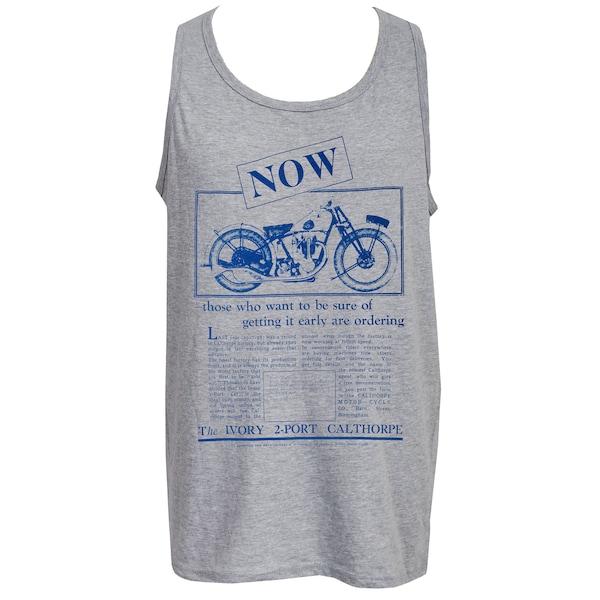 Mens Retro Tank Top Calthorpe Vintage Motorcycle Advert Motor bike