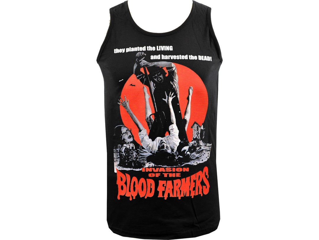 Mens Horror Tank Top Invasion of the Blood Farmers Vintage B-movie ...
