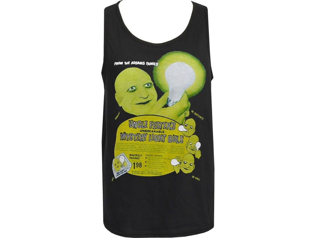 Men's Horror Tank Top Uncle Fester Addams Family Vintage Halloween
