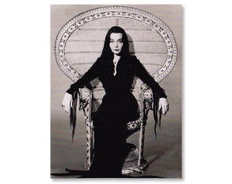 Morticia Addams Vinyl Sticker Addams Family B-Movie Goth Horror Halloween Vampire
