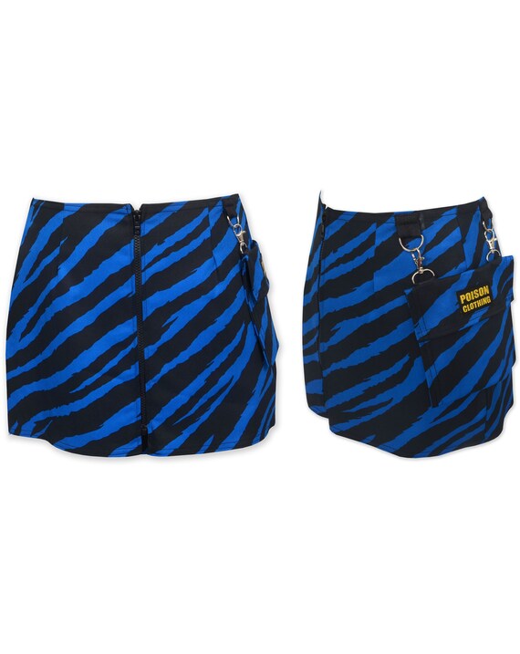 Blue zebra skirt deals