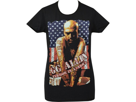 GG Allin camiseta PUNK para mujer Terror en America Etsy Espana