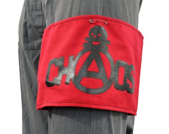 Red Chaos Armband - Seditionaries Reproduction - Original 1977 Punk Rock Style - Seditionaries Shirt - Chaos Skull - DIY Punk