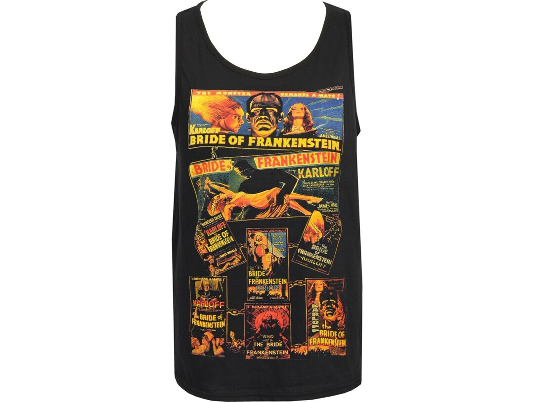 Bride of Frankenstein Mens Horror Tank Top Goth Halloween Vintage Boris