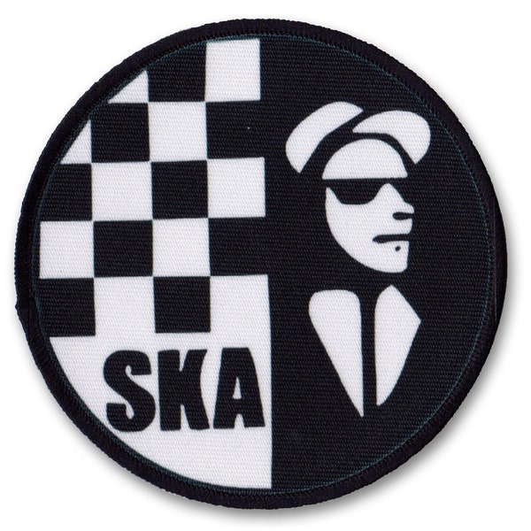 Ska Sew-on Patch Walt Jabsco Checker Rude Boy Two Tone Reggae Scooter