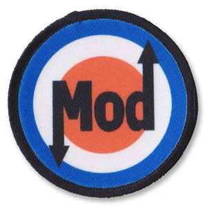 Large Mod Target Iron on or Sew on Patch, Backpatch for Jackets