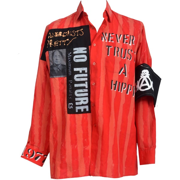Red Seditionaries Shirt Punk Destroy Chaos Armband 1977 Medium