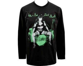 The Cramps Mens PSYCHOBILLY Long Sleeve Top Poison Ivy Like a Bad Girl Should