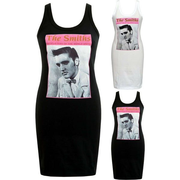 The Smiths Women's Dress Shoplifters Elvis Presley British Morrissey