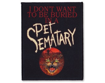 Pet Semetary Sew-on Patch Classic Cult B-Movie Horror Halloween Cat Punk