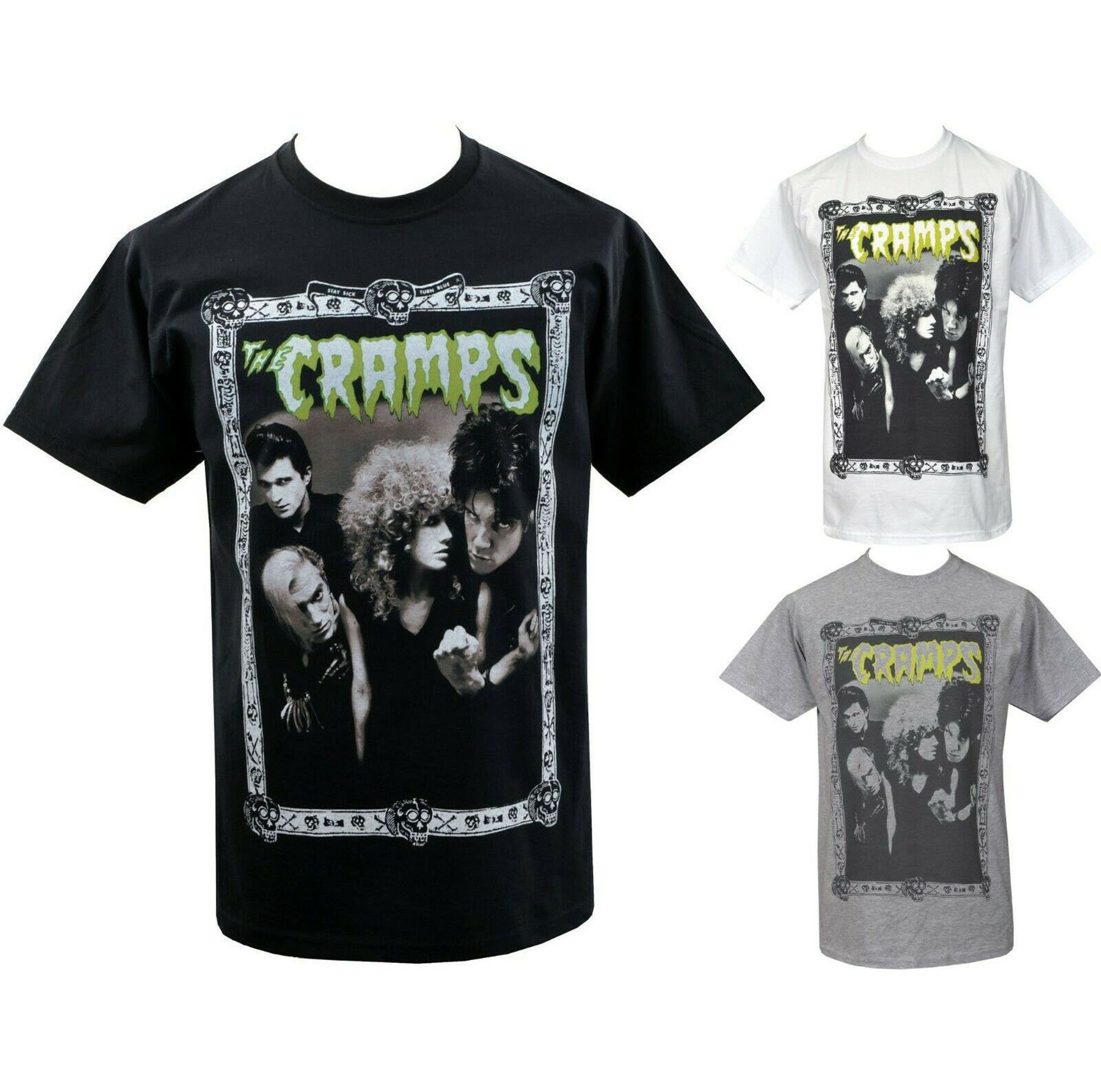 Discover The Cramps Mens Psychobilly T-Shirt Stay Sick De Lux Interior Garage Skull