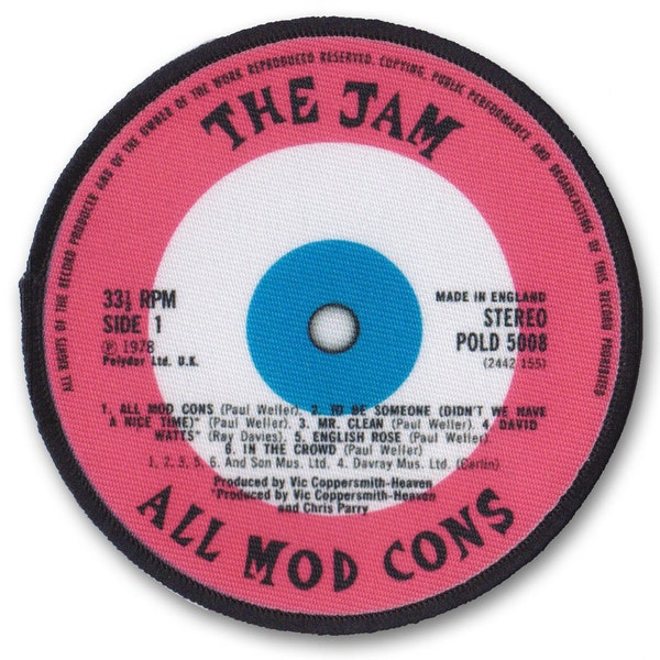 The Jam Mod Sew-on Patch Mod Cons Scooter Ska