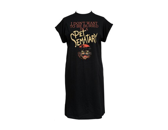 Pet Sematary Womens Horror High Neck T-shirt Dress Halloween Cat Punk - Etsy