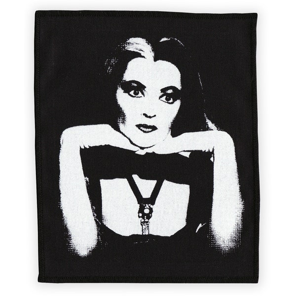 Lily Munster Screen Printed Sew-on Patch B-Movie Horror Halloween Gothic