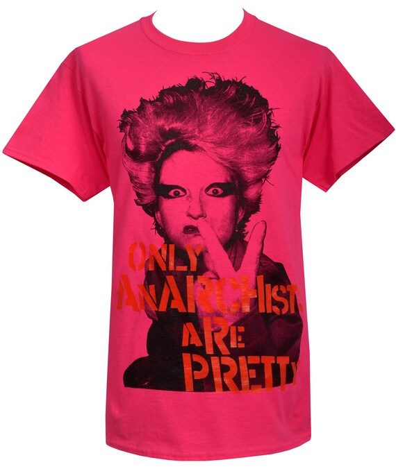 Only Anarchists Are Pretty Mens Punk Pink T-shirt Jordan 
