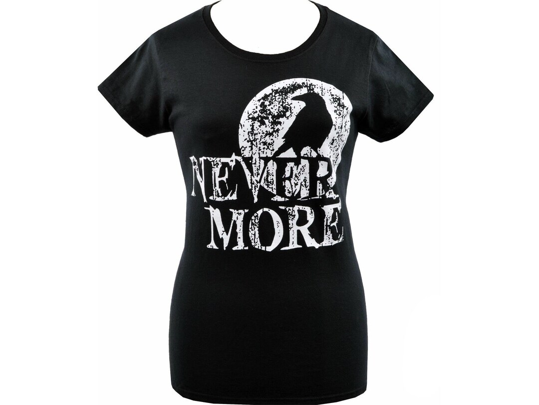 Womens Gothic Tshirt Edgar Allan Poe Nevermore Raven Etsy UK