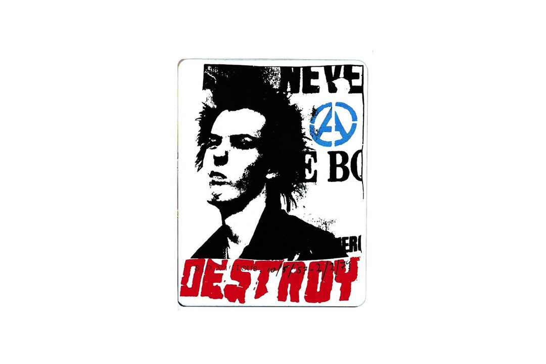 Sid Vicious Rock Band Sex Pistols Poster, Schwarz Weiß, Vintage