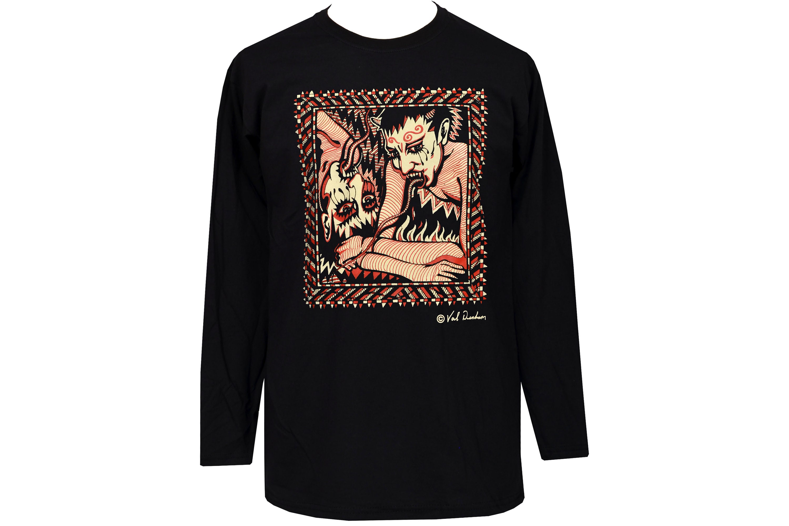 Men's Long Sleeve T-Shirt Val Denham Trans Art Industrial Demons Demonic Satanic
