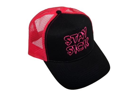 The Cramps Pink Psychobilly Trucker Cap Embroidered Punk Garage Stay sick
