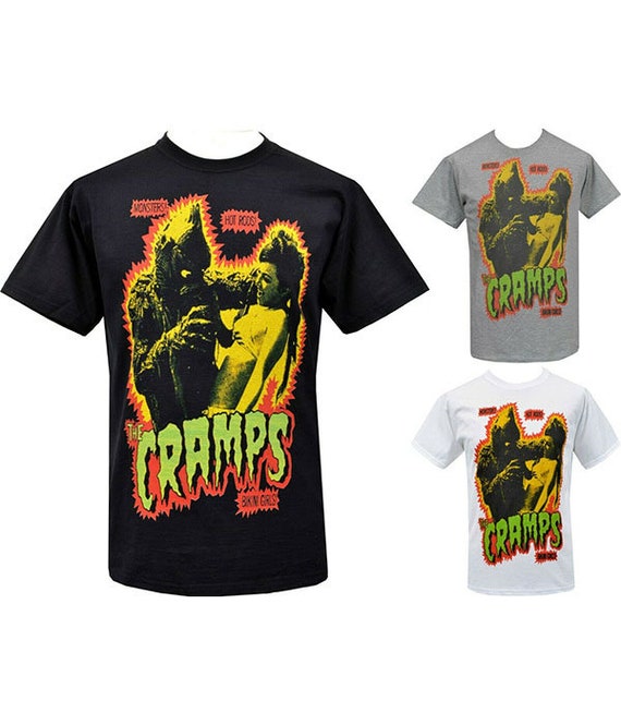 The Cramps Mens Psychobilly T-Shirt Bikini Girls Creature Black Lagoon Horror