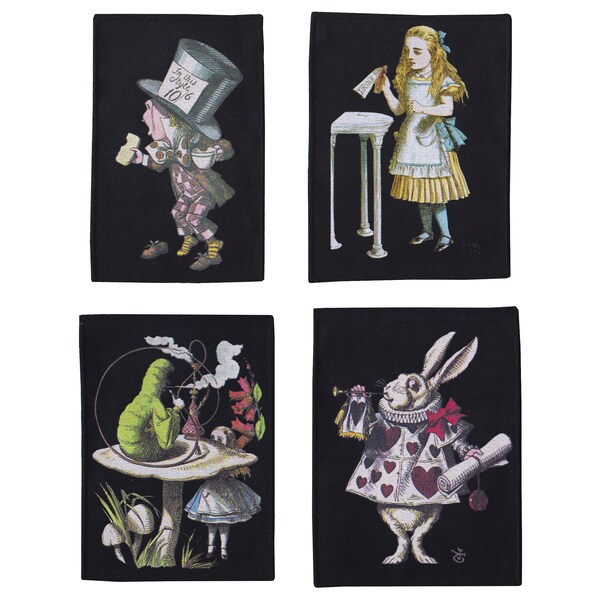 Alice in Wonderland Sew-on Patches Victorian Gothic Mad Hatter Caterpillar