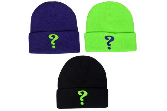 Riddler Beanie Embroidered Hat Question 