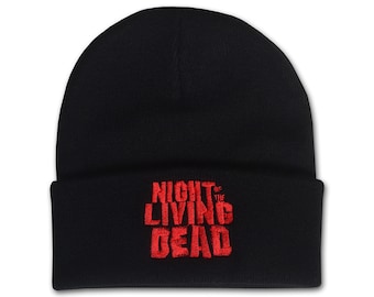 Night of the Living Dead Beanie Hat Embroidered Zombie B-Movie Horror