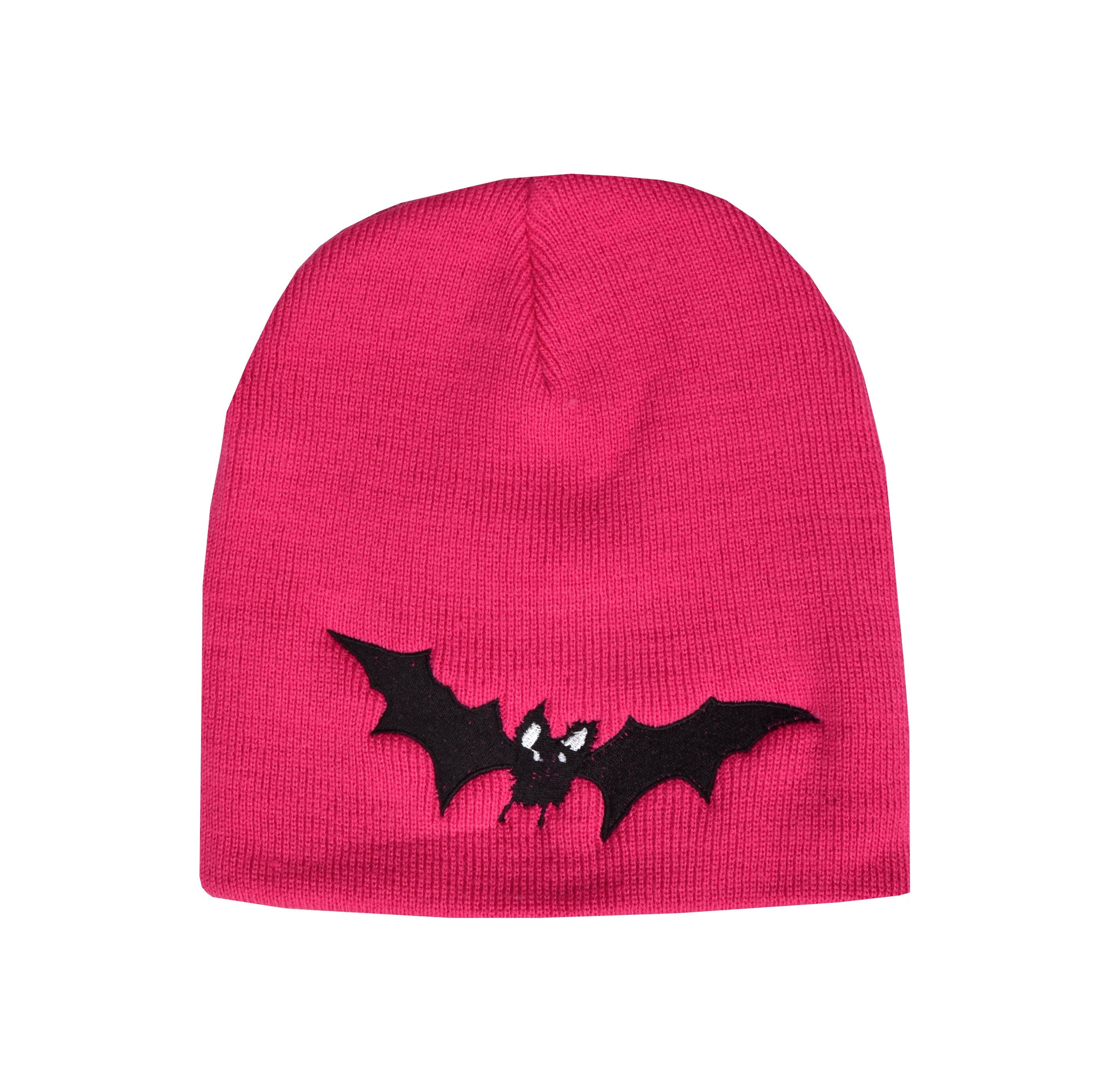 Pink Vampire Bat Beanie Halloween 